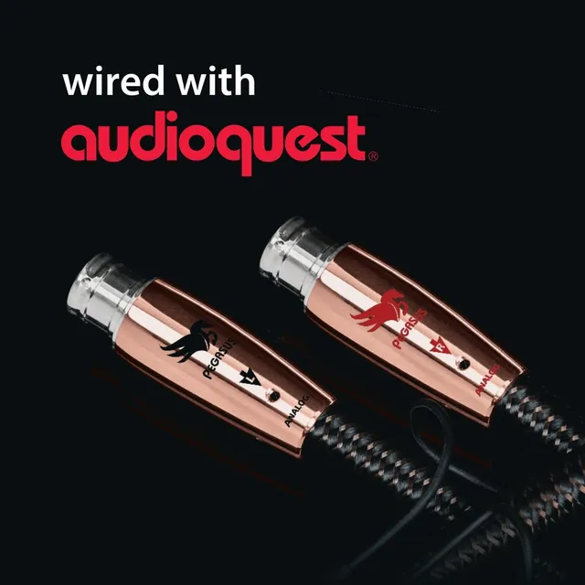 AudioQuest butikkskilt i skumplate