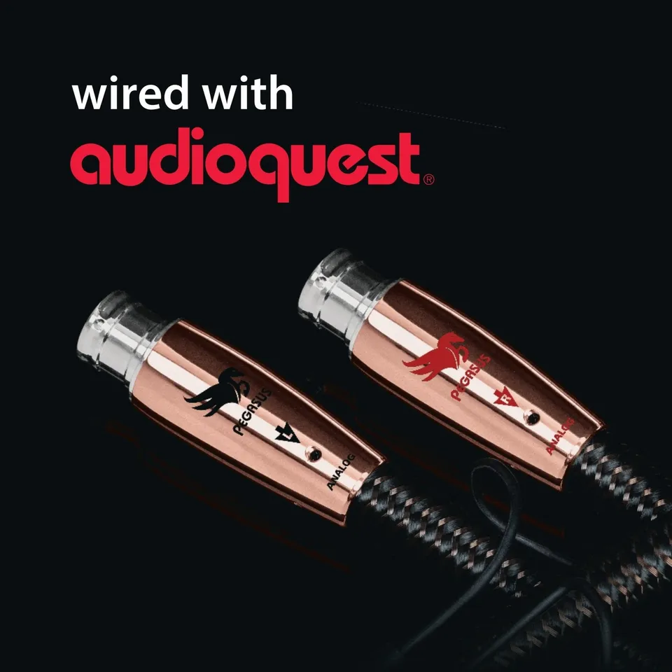 AudioQuest butikkskilt i skumplate