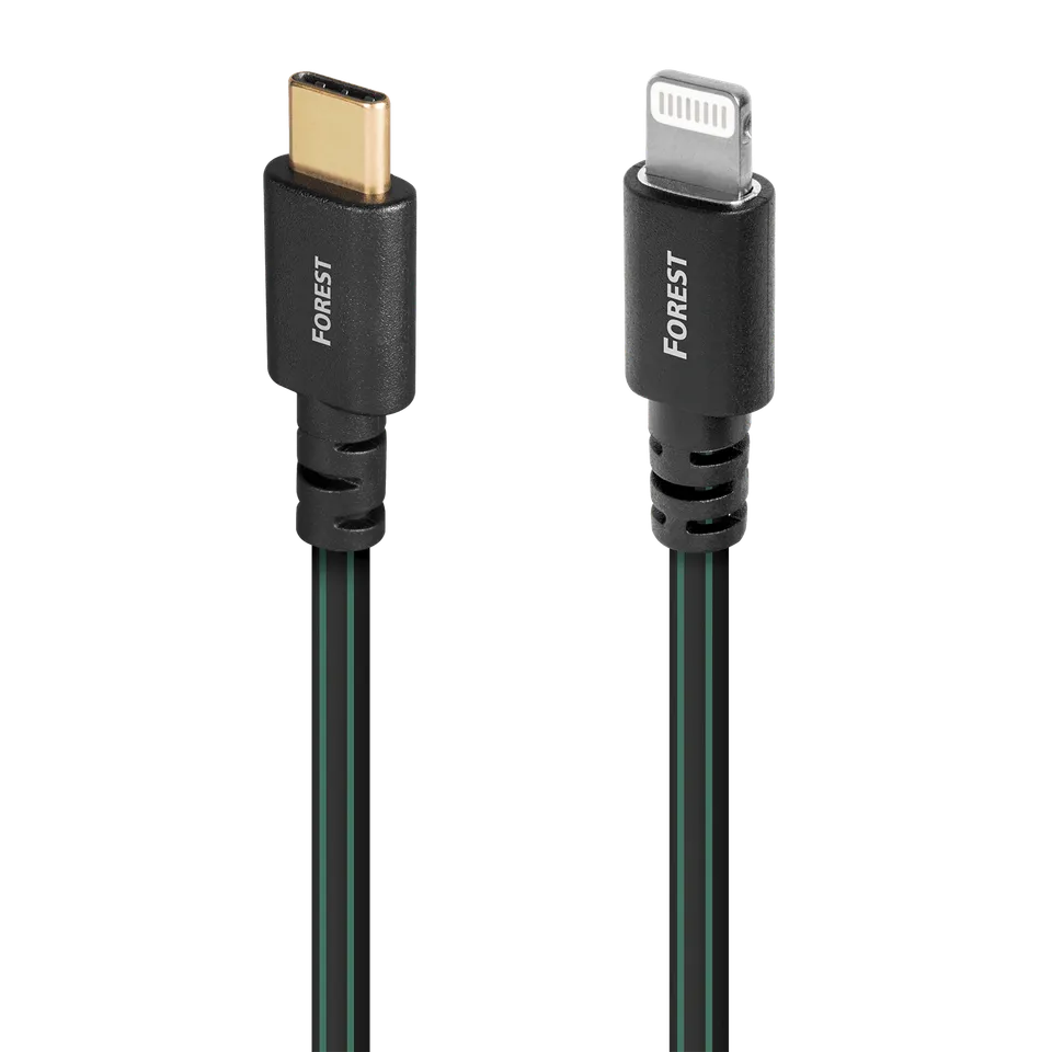 AudioQuest Forest USB-C til Lightning USB-kabel forsølvet