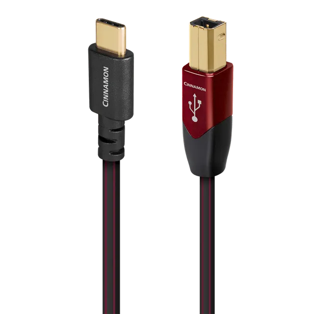 AudioQuest Cinnamon USB-C til B USB-kabel sølvbelagt