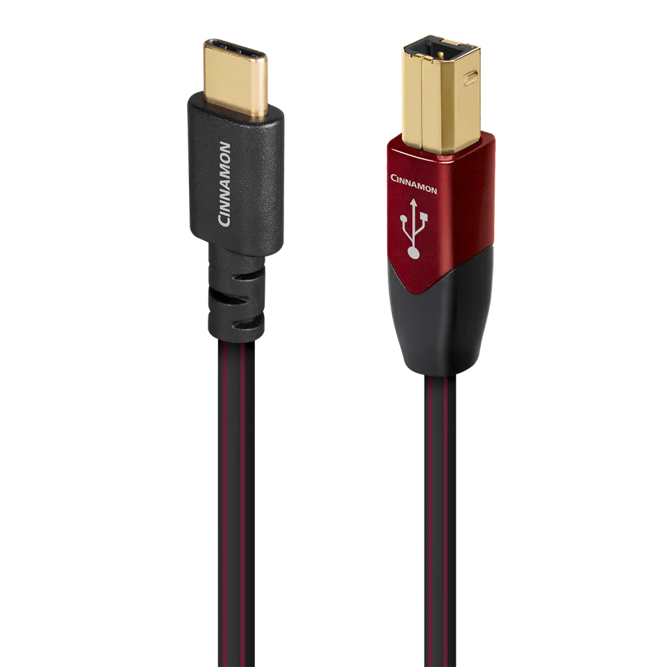 AudioQuest Cinnamon USB-C til B USB-kabel sølvbelagt