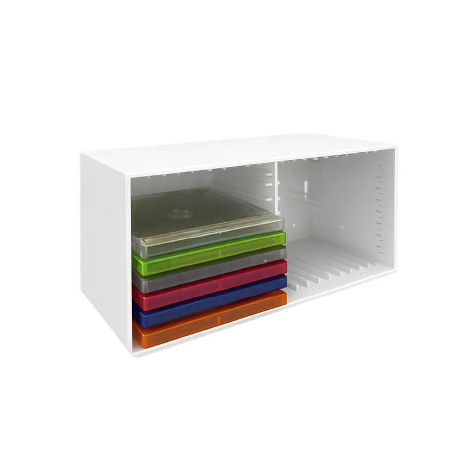 Knosti Tango CD-boks 18 CD hvit stablebar