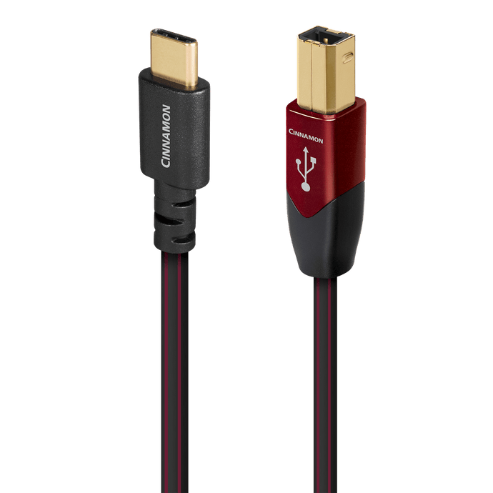 AudioQuest Cinnamon USB-C til B USB-kabel sølvbelagt