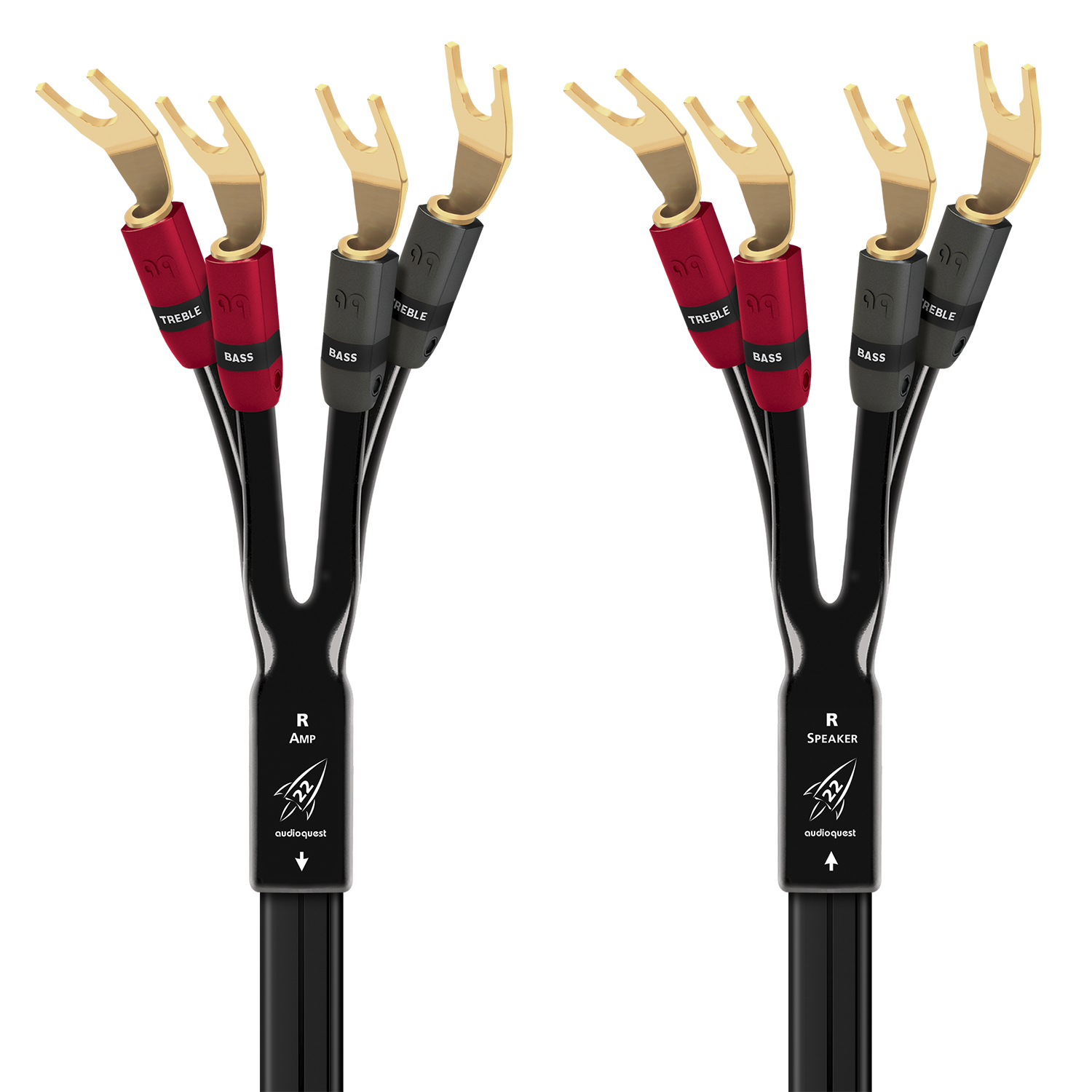 AudioQuest Rocket 22 Single-BiWire høyttalerkabel 2,4 m