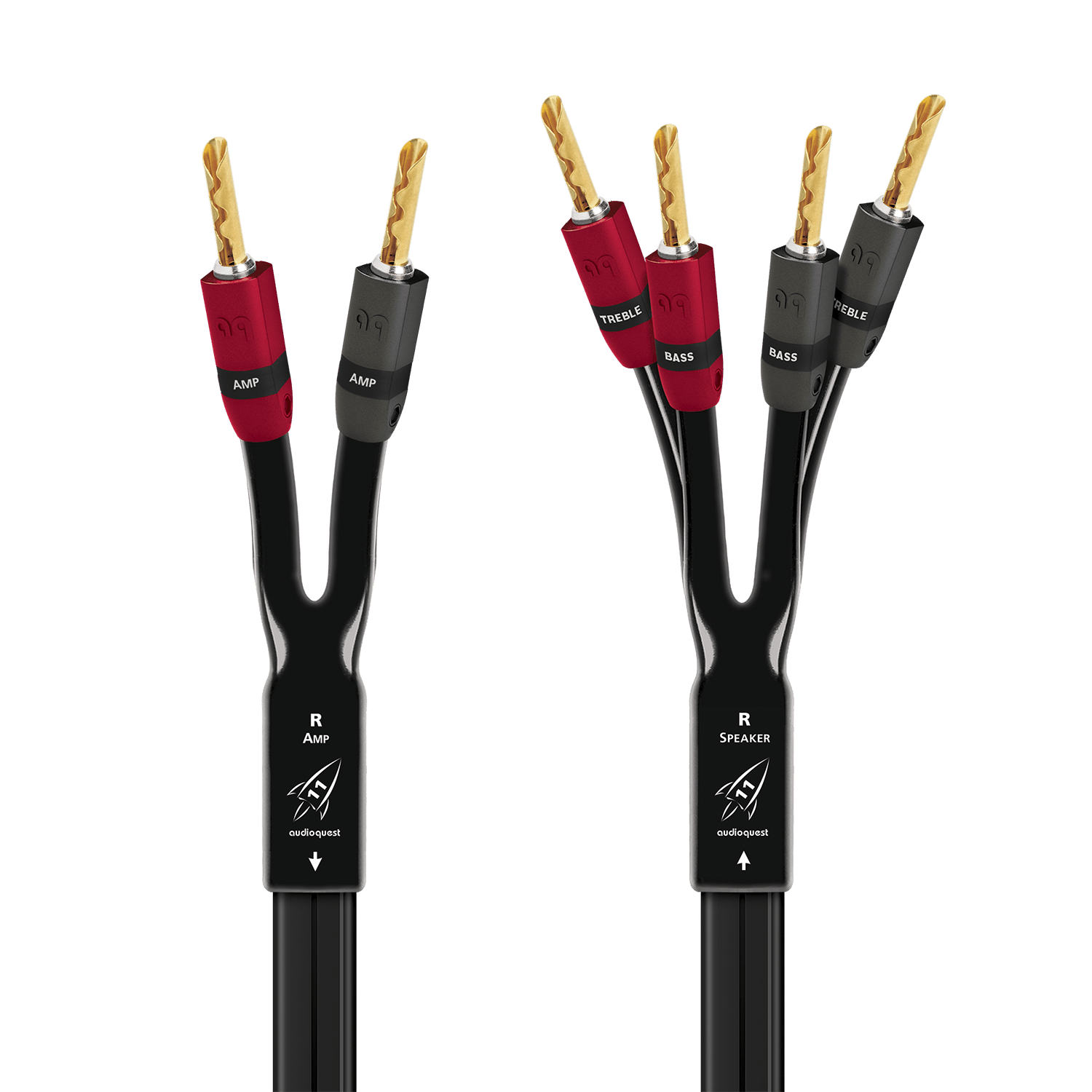 AudioQuest Rocket 11 Single-BiWire høyttalerkabel par LGC