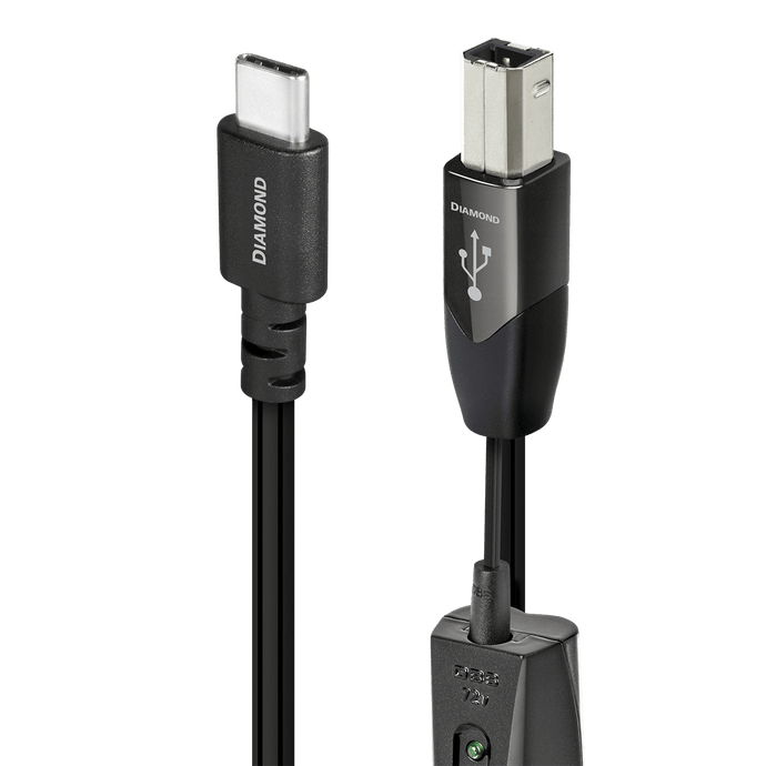 AudioQuest Diamond USB-C til USB-B USB-kabel sølv