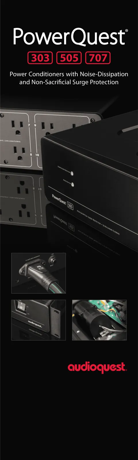 AudioQuest PowerQuest 303 505 707 plakat strømfilter