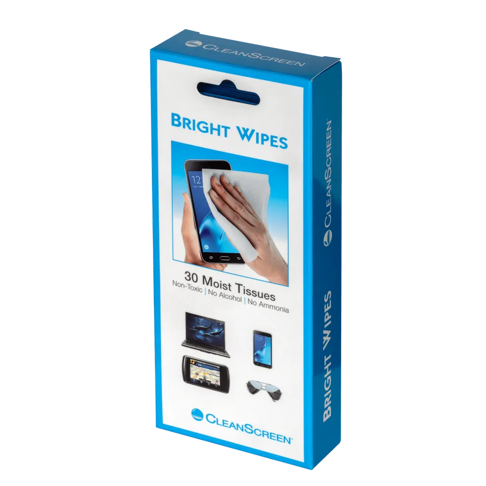 AudioQuest CleanScreen Bright Wipes skjermservietter 30-pk alkoholfri