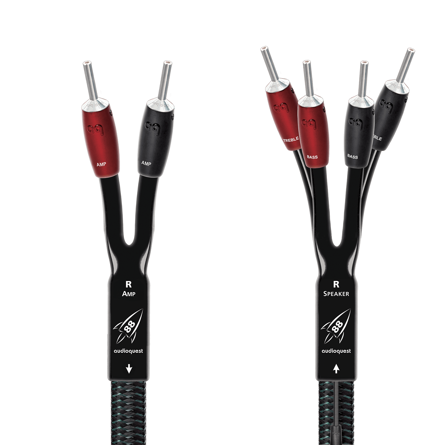 AudioQuest Rocket 88 høyttalerkabel par 3 m Single-BiWire