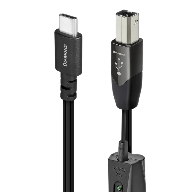 AudioQuest Diamond USB-kabel USB-C til B sølv PSS
