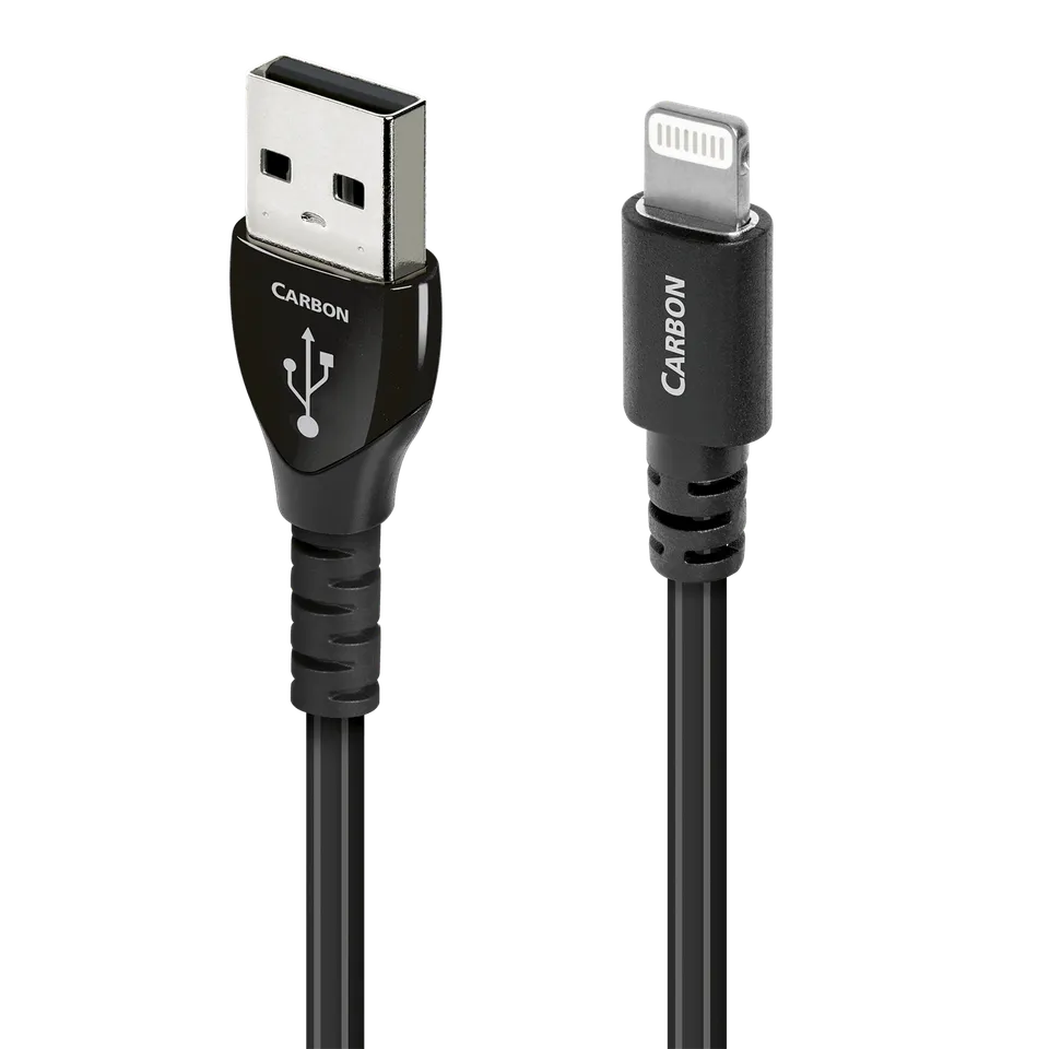 AudioQuest Carbon USB-A Lightning kabel sølv