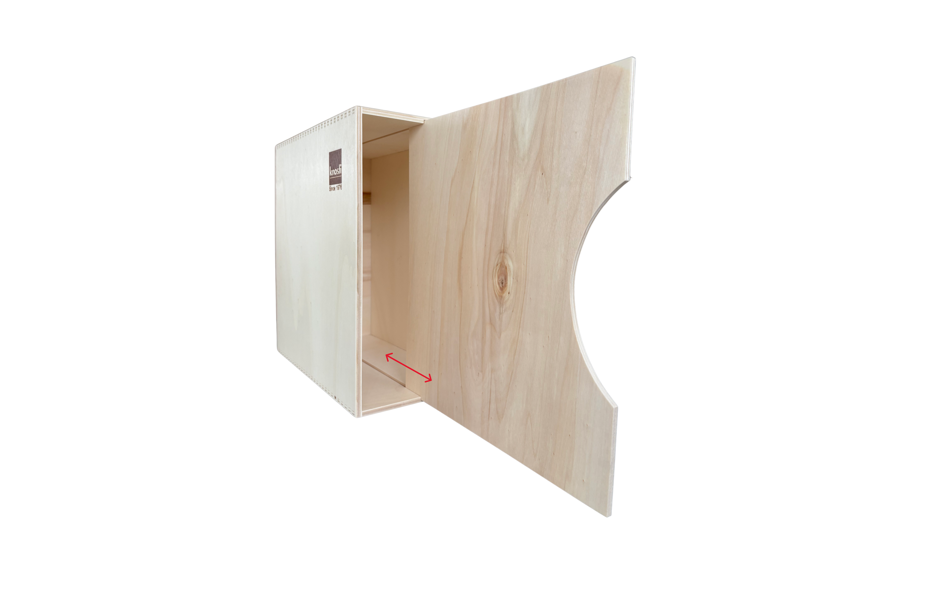 Knosti Woodline Archifix-Box platekasse 50 LP tre