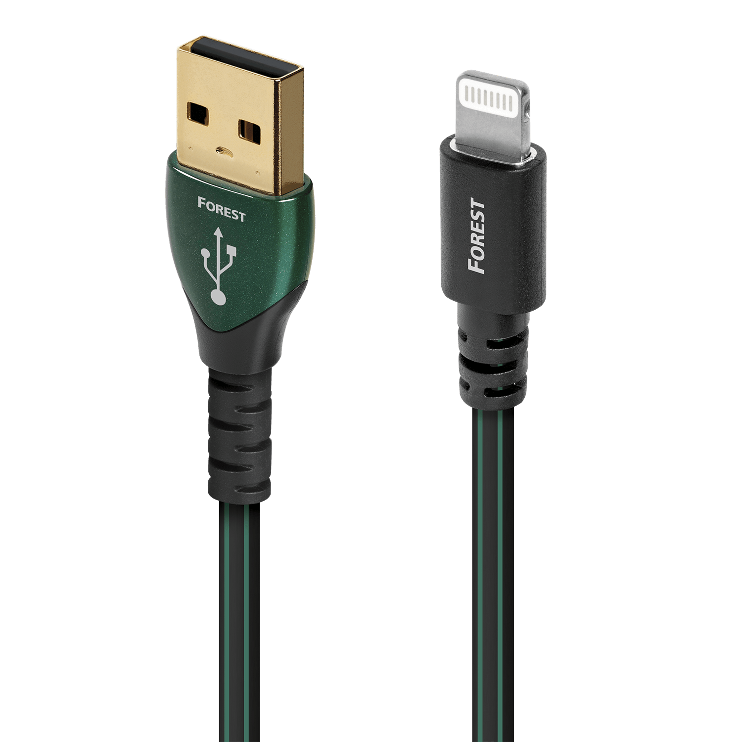 AudioQuest Forest USB-A til Lightning kabel 0,75 m sølv