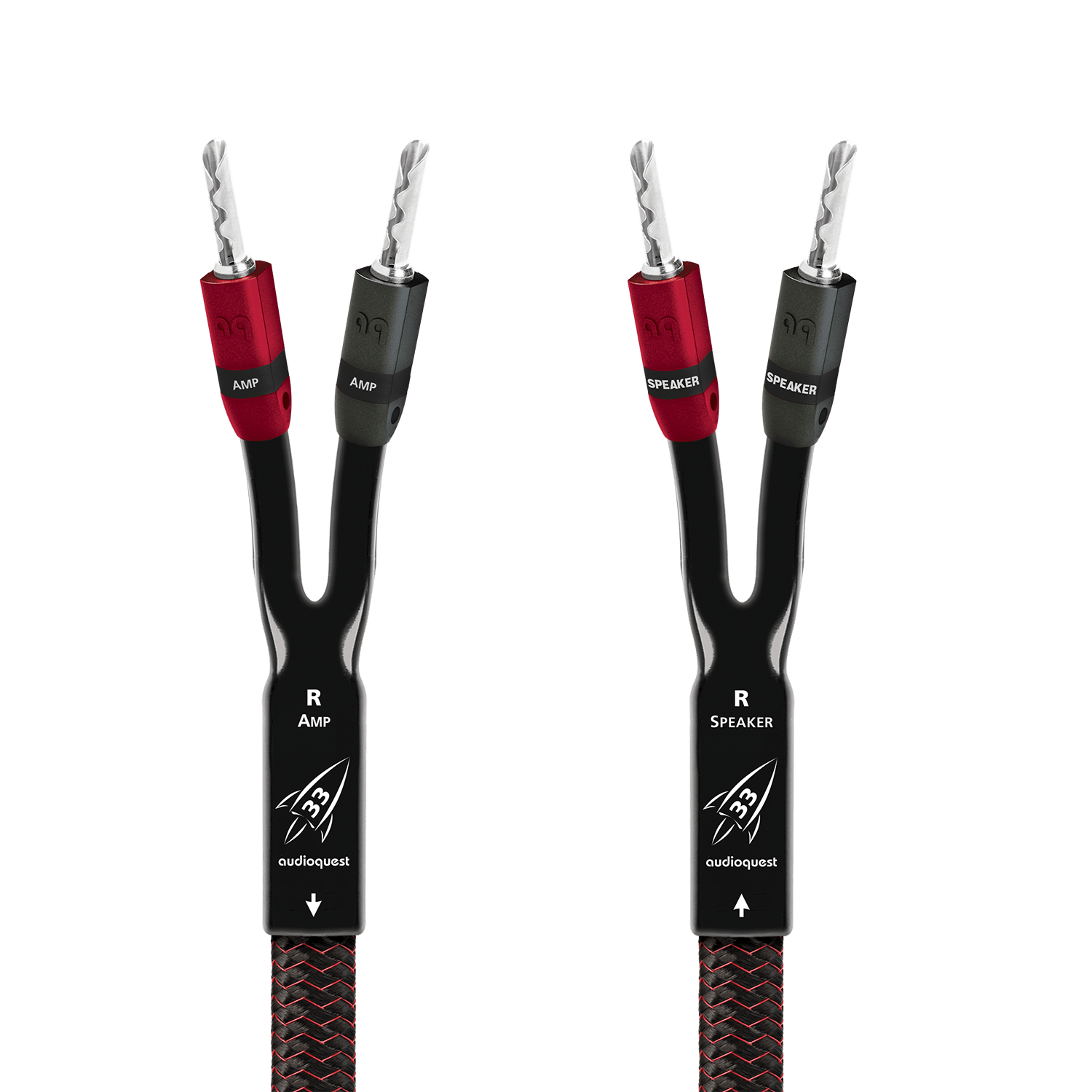 AudioQuest Rocket 33 Full-Range høyttalerkabel flettet