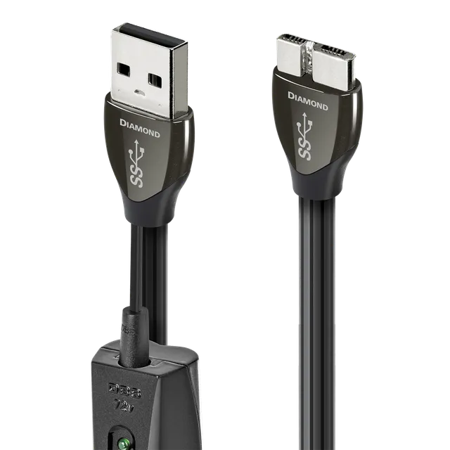 AudioQuest Diamond USB-A 3.0 Micro B 3.0 USB-kabel sølv