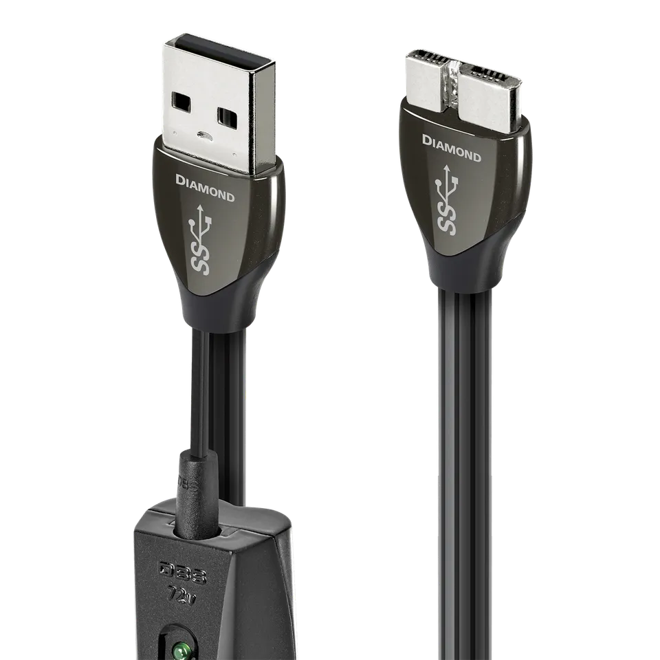 AudioQuest Diamond USB-A 3.0 Micro B 3.0 USB-kabel sølv