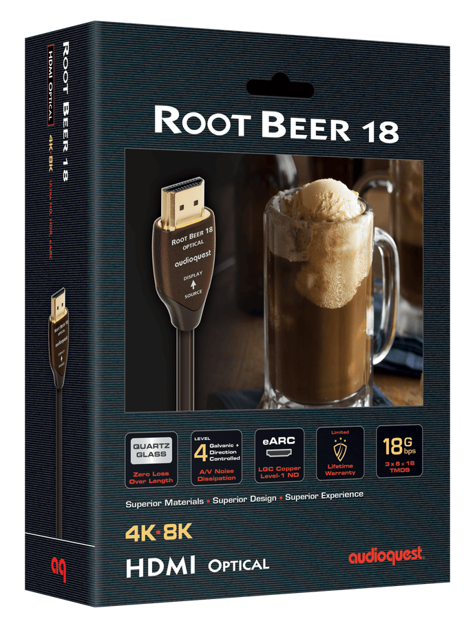 AudioQuest Root Beer 18 HDMI-kabel optisk 8K