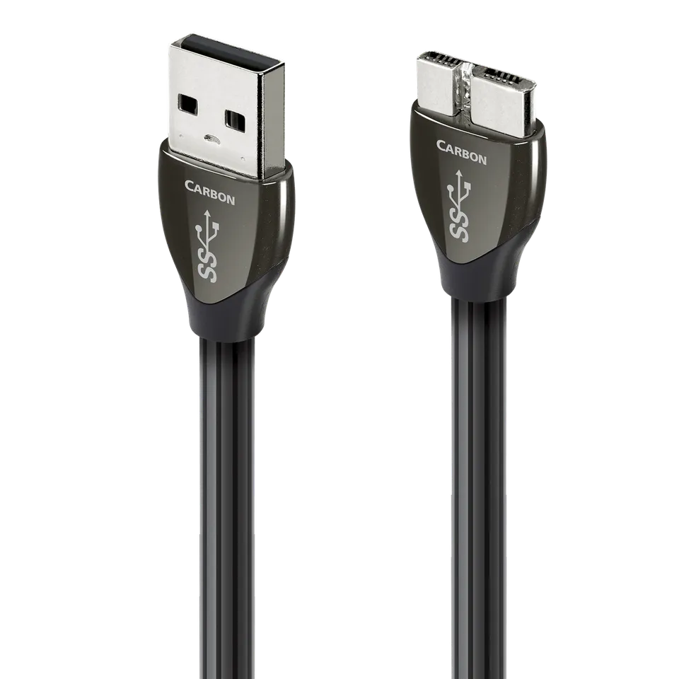 AudioQuest Carbon USB-A til Micro-B 3.0 USB-kabel forsølvet