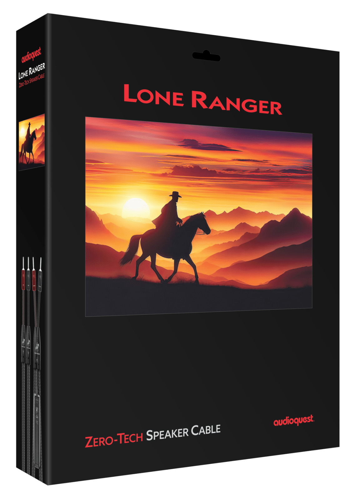 AudioQuest Lone Ranger høyttalerkabel single 2,44m banan