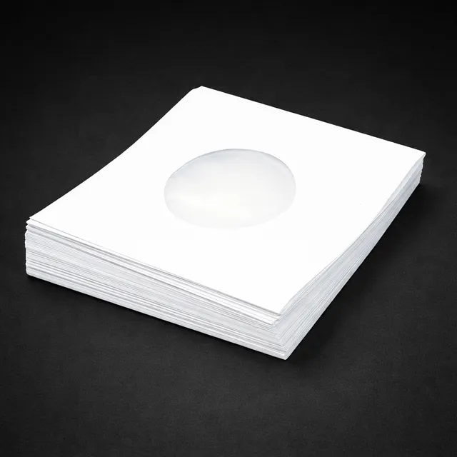 Knosti LP innercover foret papir hvit 12" vinyl papir
