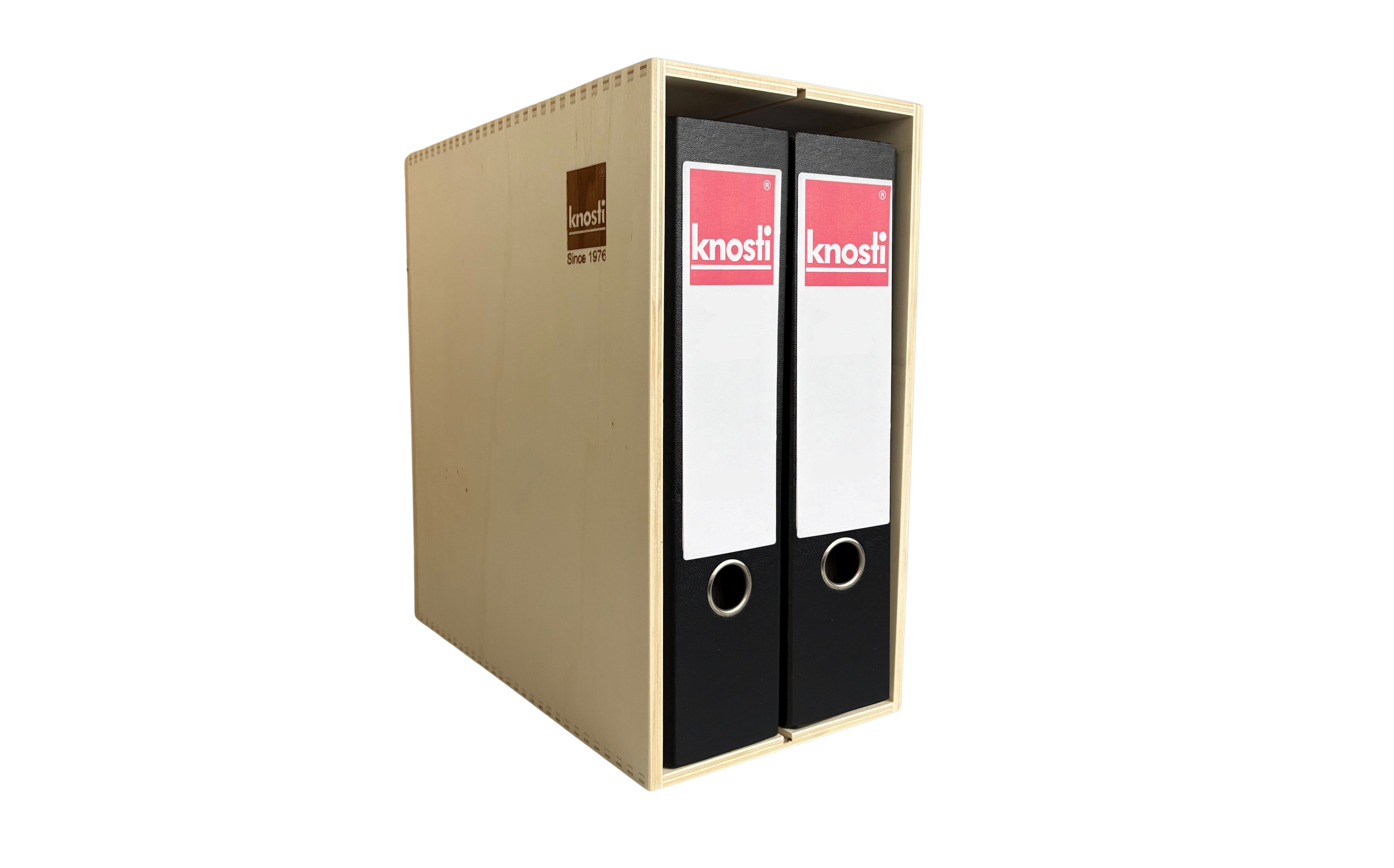 Knosti Woodline Archifix-Box platekasse 50 LP tre