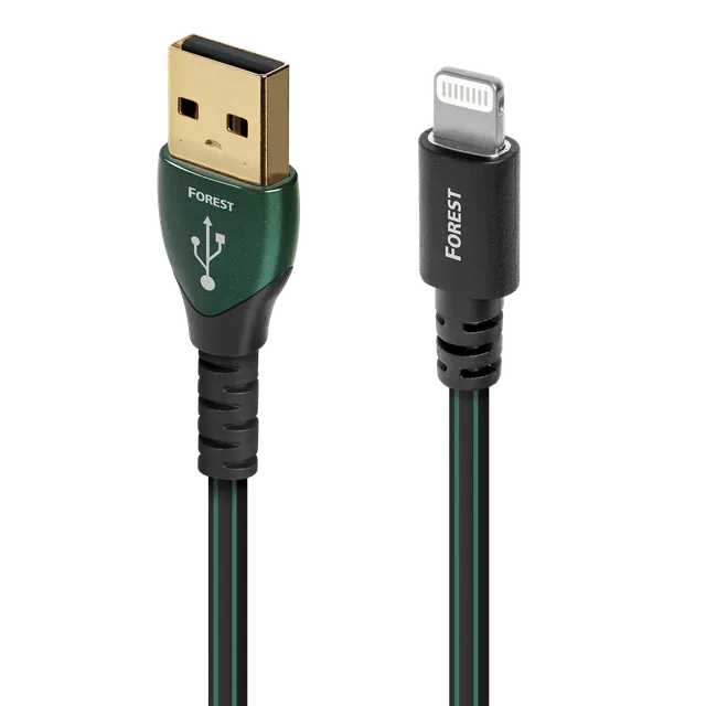 AudioQuest Forest USB-A til Lightning kabel 0,75 m sølv