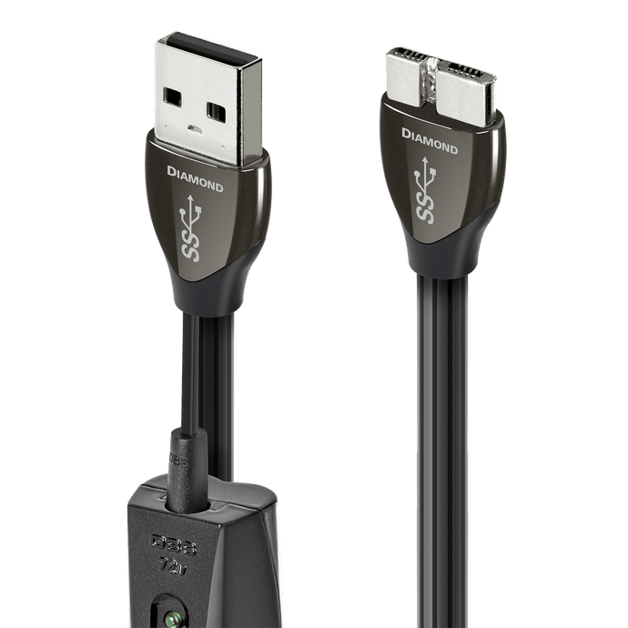 AudioQuest Diamond USB-A 3.0 Micro B 3.0 USB-kabel sølv