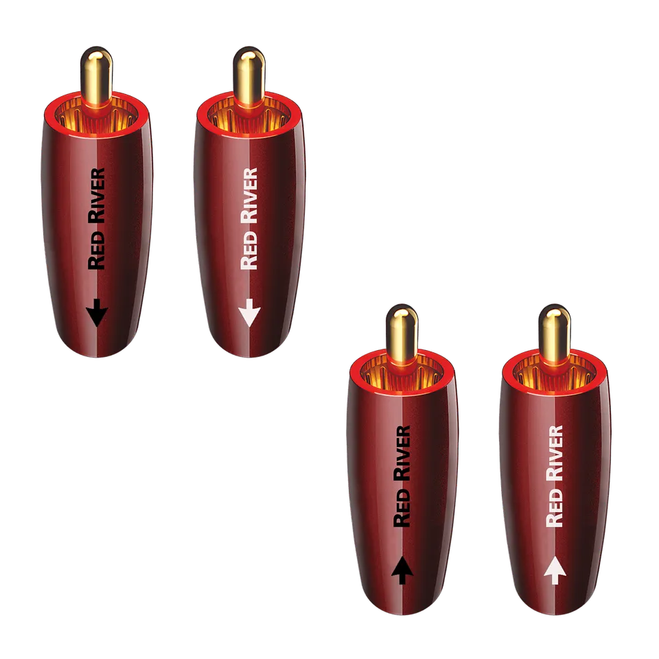 AudioQuest Red River RCA-plugg feltmontering gull