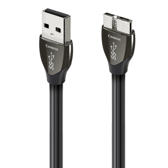 AudioQuest Carbon USB-A til Micro-B 3.0 USB-kabel forsølvet