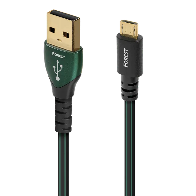 AudioQuest Forest USB-A til Micro-B USB-kabel 0,5% sølv
