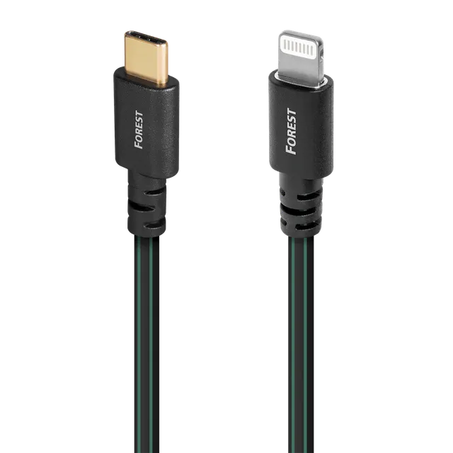 AudioQuest Forest USB-C til Lightning USB-kabel 0,75 m sølv