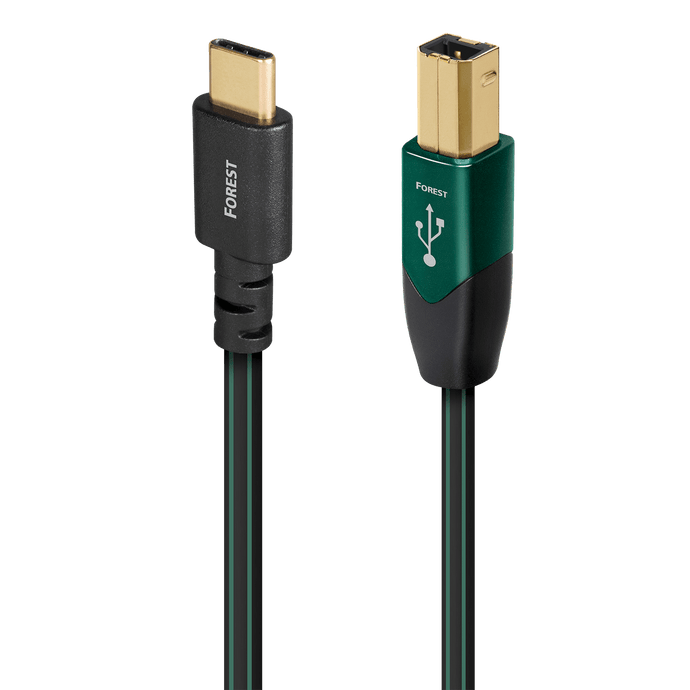 AudioQuest Forest USB-kabel USB-C til B forsølvet
