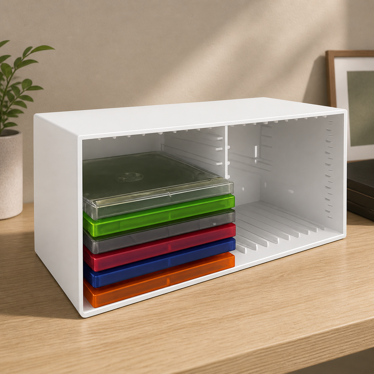 Knosti Tango CD-boks 18 CD hvit stablebar