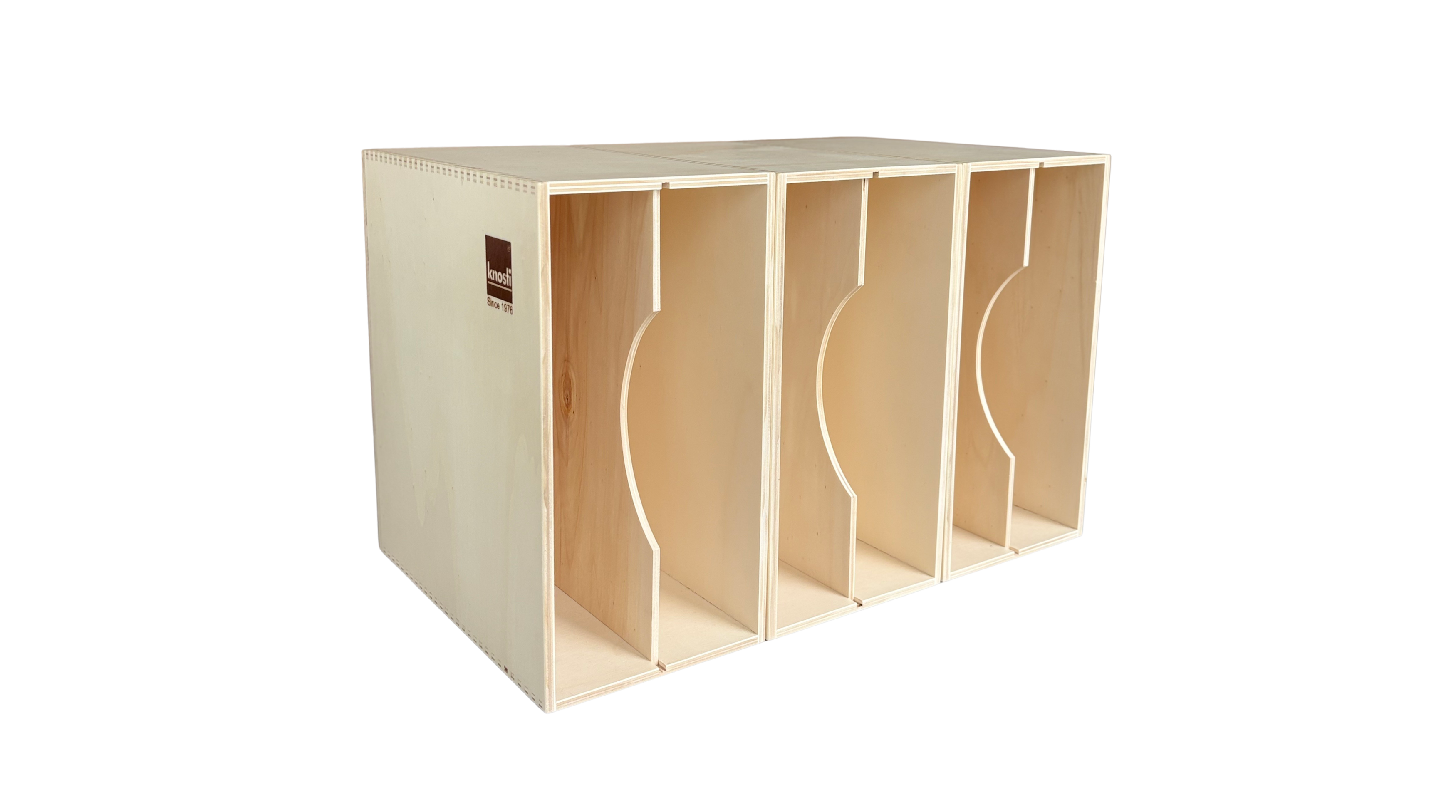 Knosti Woodline Archifix-Box platekasse 50 LP tre