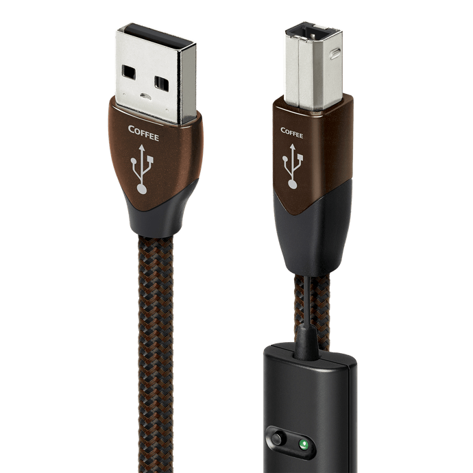 AudioQuest Coffee USB-A til USB-B kabel 10 % sølv