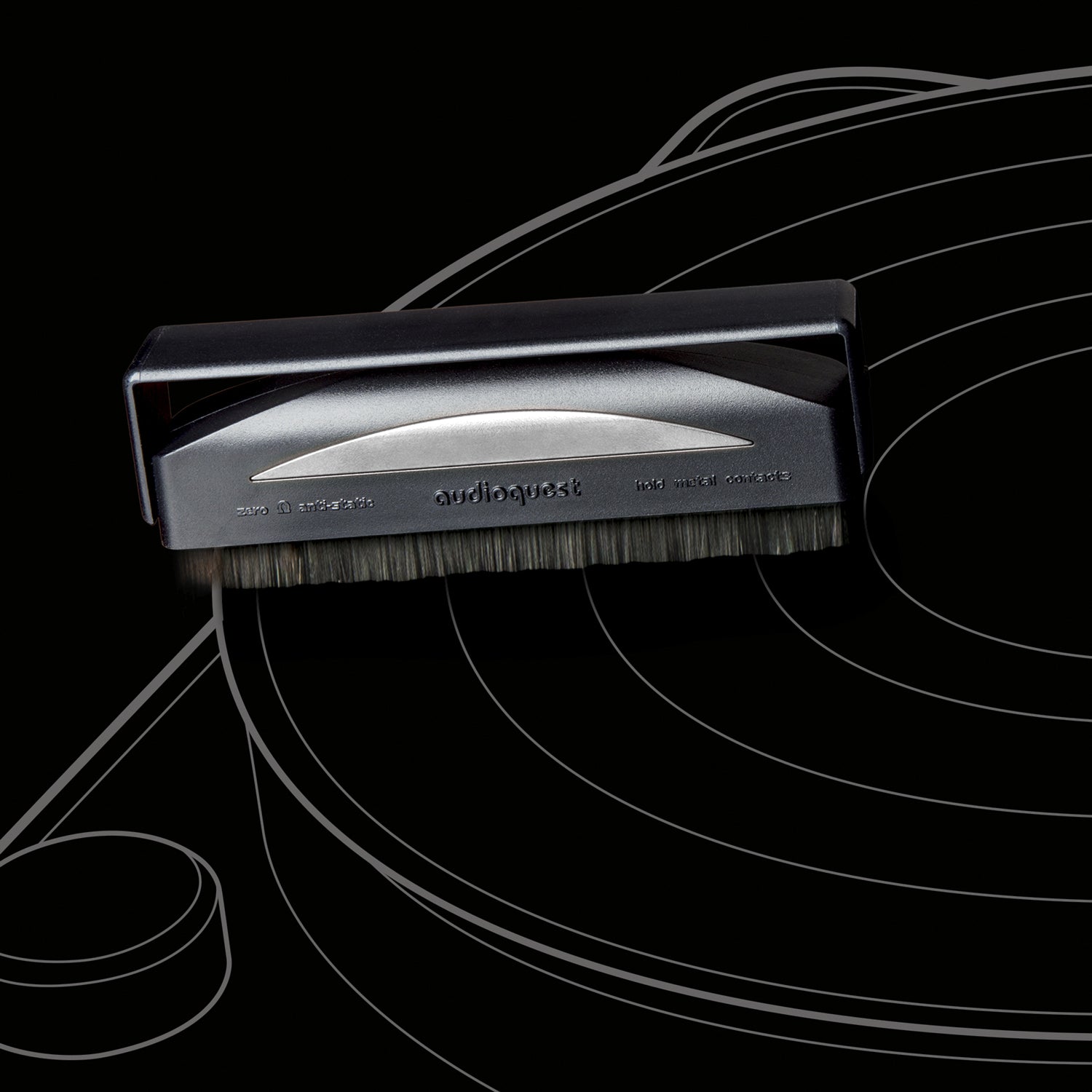 AudioQuest Silver platebørste antistatisk karbon