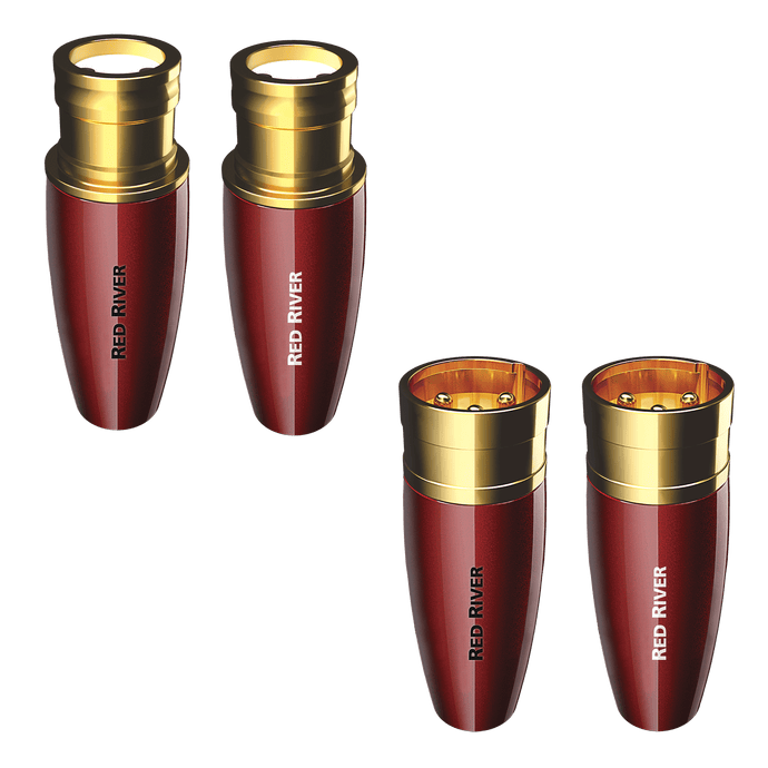 AudioQuest Red River XLR-kontakt forgylt feltmontering