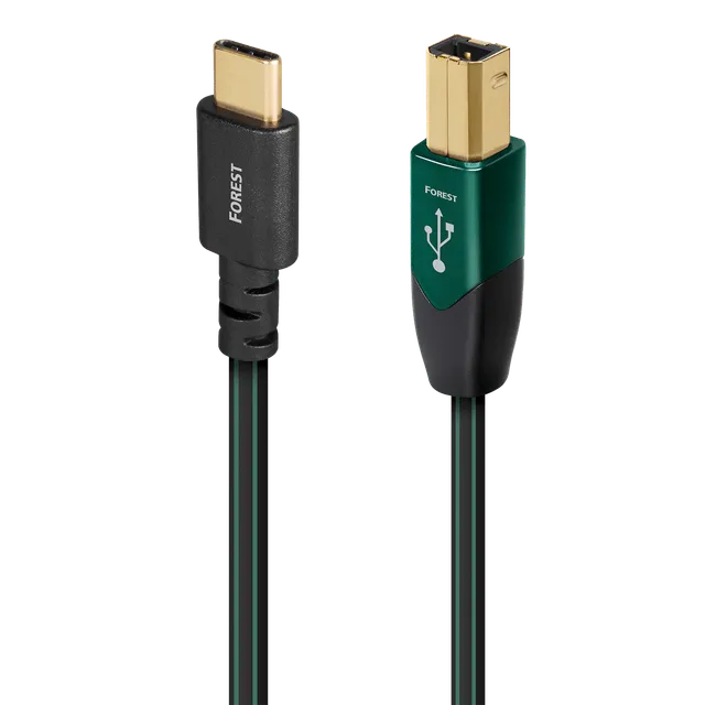 AudioQuest Forest USB-C til B kabel 0,5 % sølv