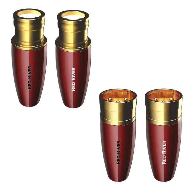 AudioQuest Red River XLR-kontakt forgylt felt