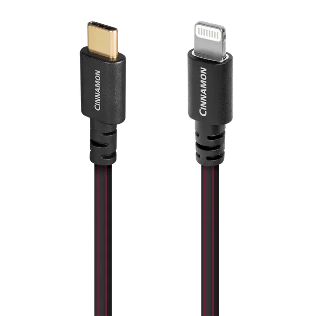 AudioQuest Cinnamon USB-C Lightning kabel 0,75 m sølv