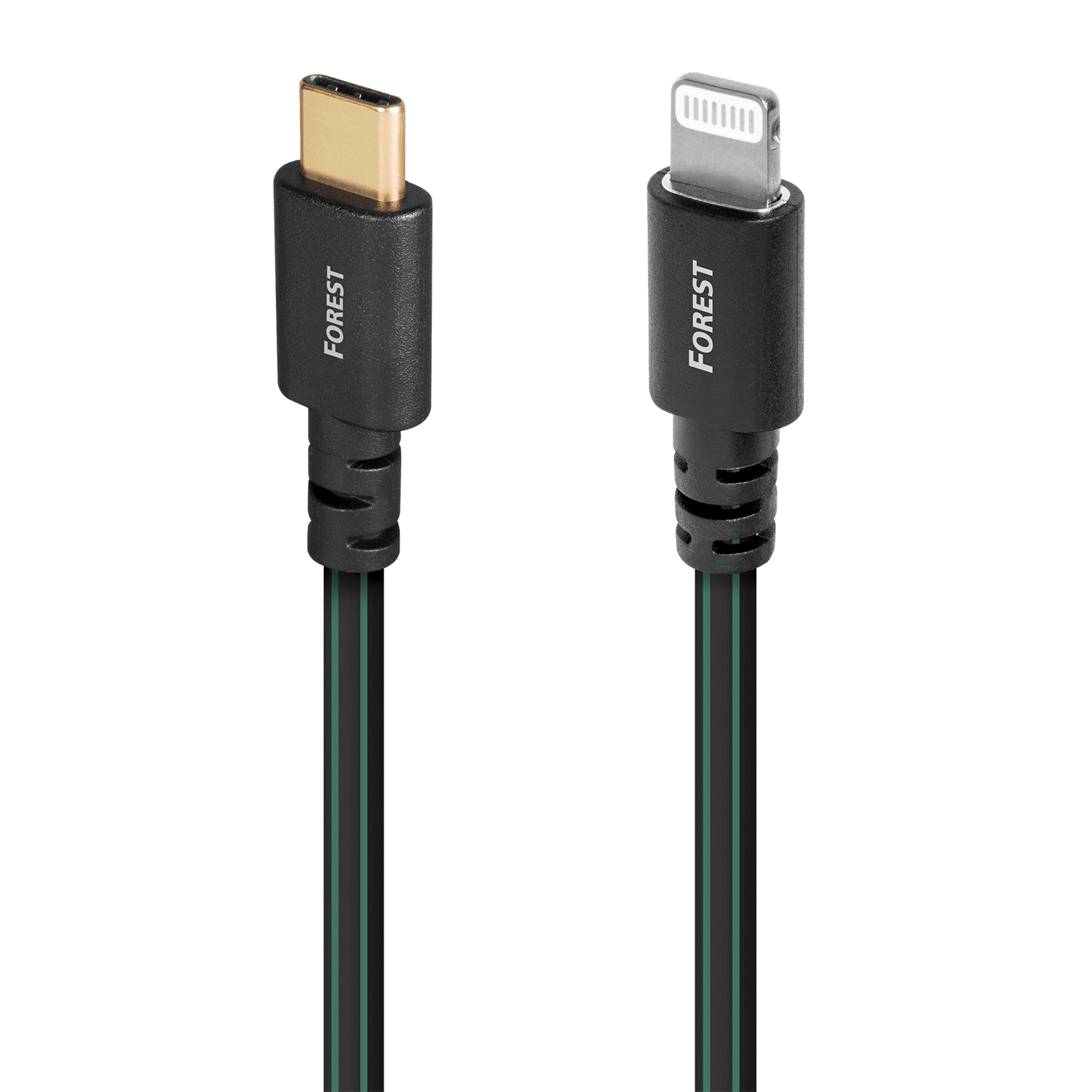 AudioQuest Forest USB-C til Lightning USB-kabel 0,75 m sølv
